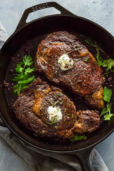 HOT Ribeye Steak Steak In Cast Iron In Oven Cast Iron Oven