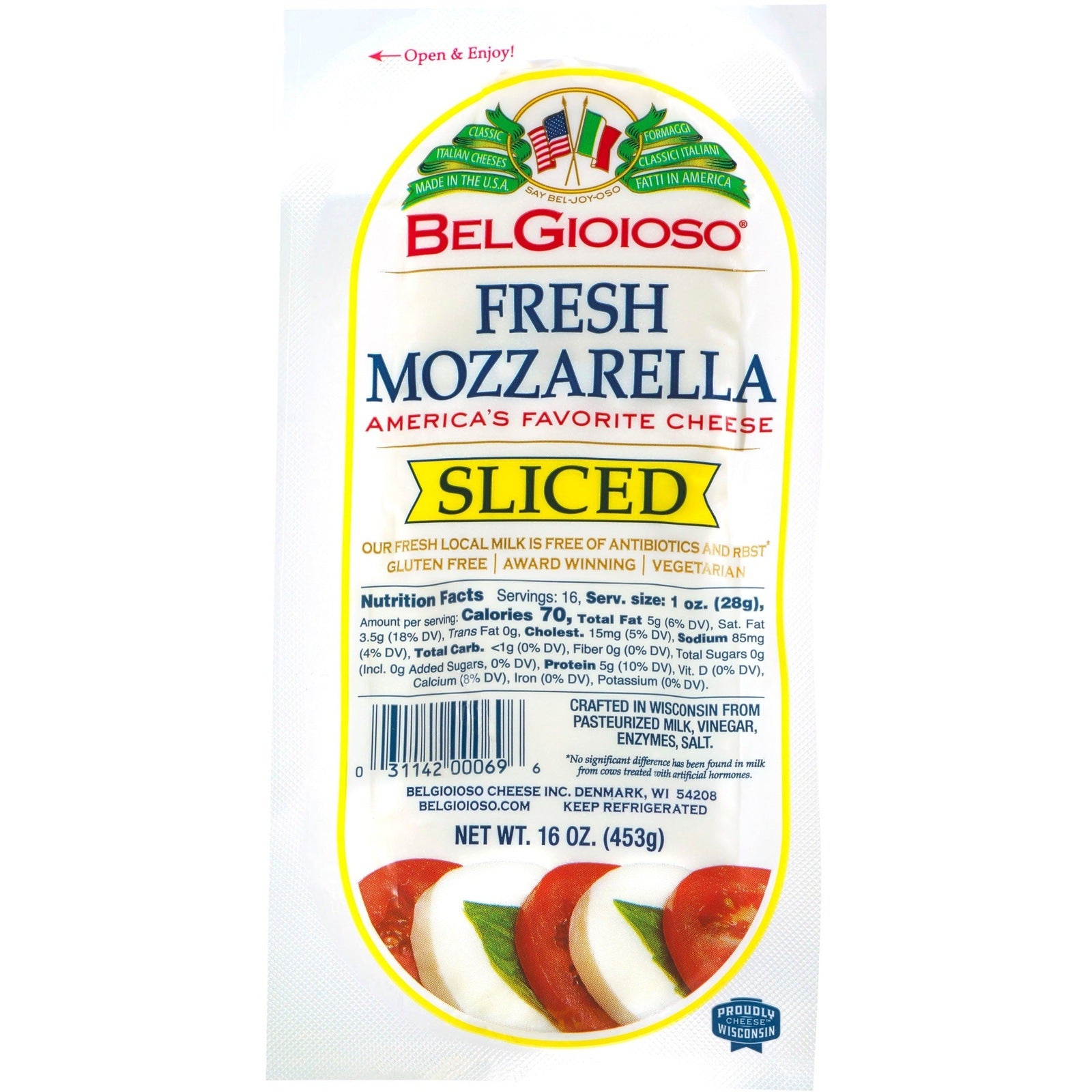 BelGioioso: Fresh Mozzarella Log Sliced